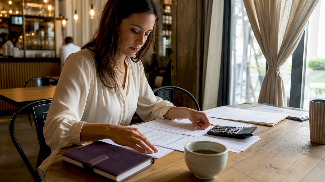 Business owner reviewing tax strategy documents
