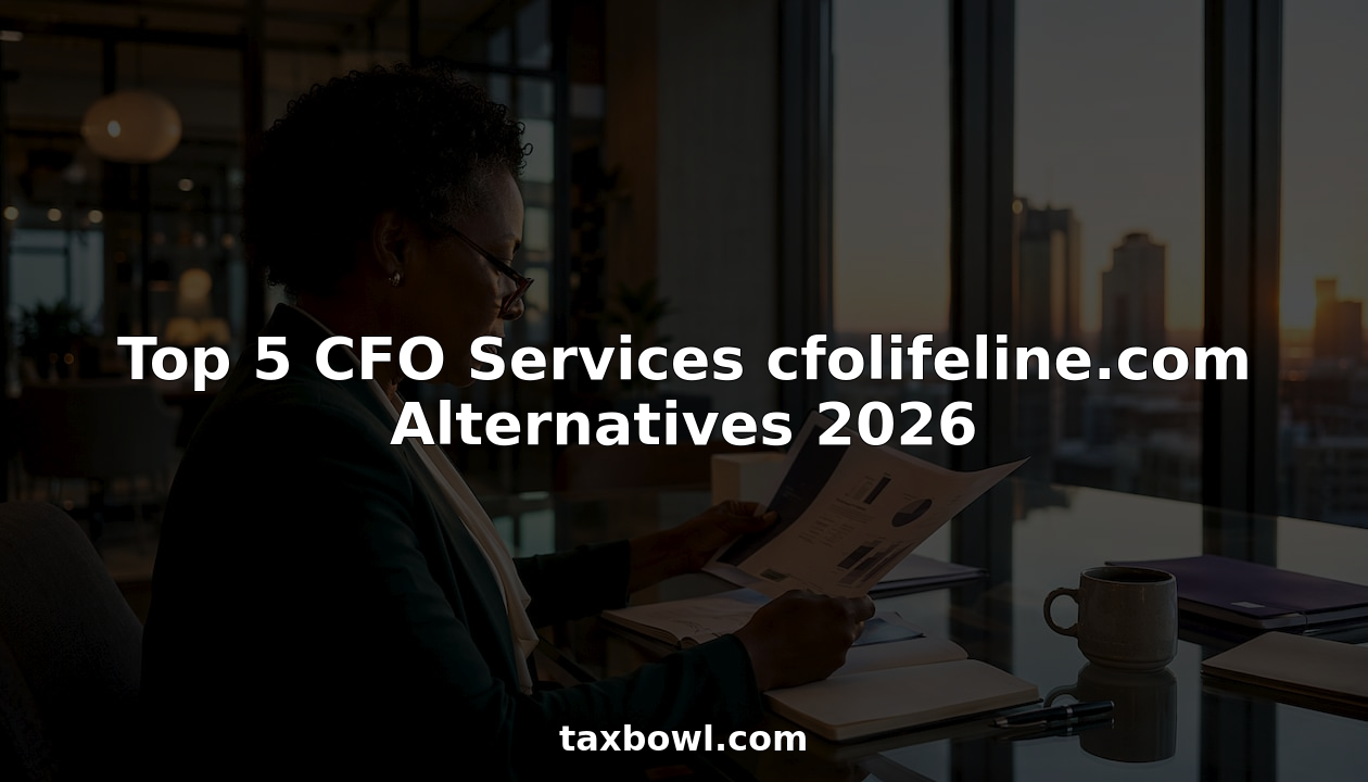 CFO reviewing finance service brochures at office table