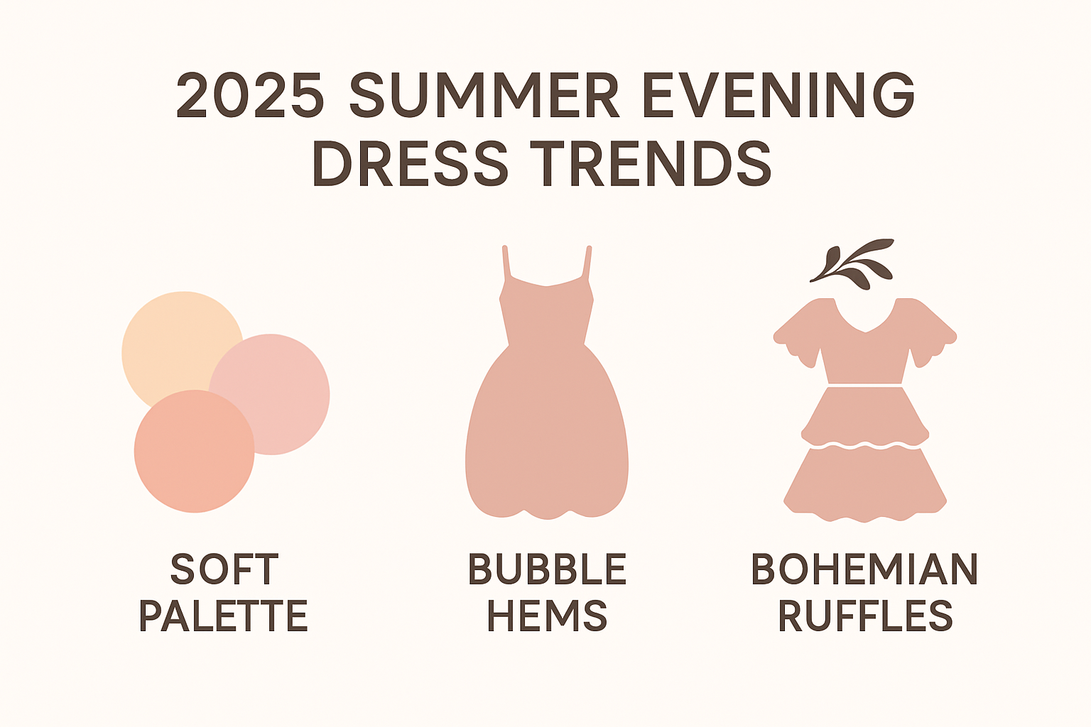 2025 summer evening dress trends visual comparison infographic