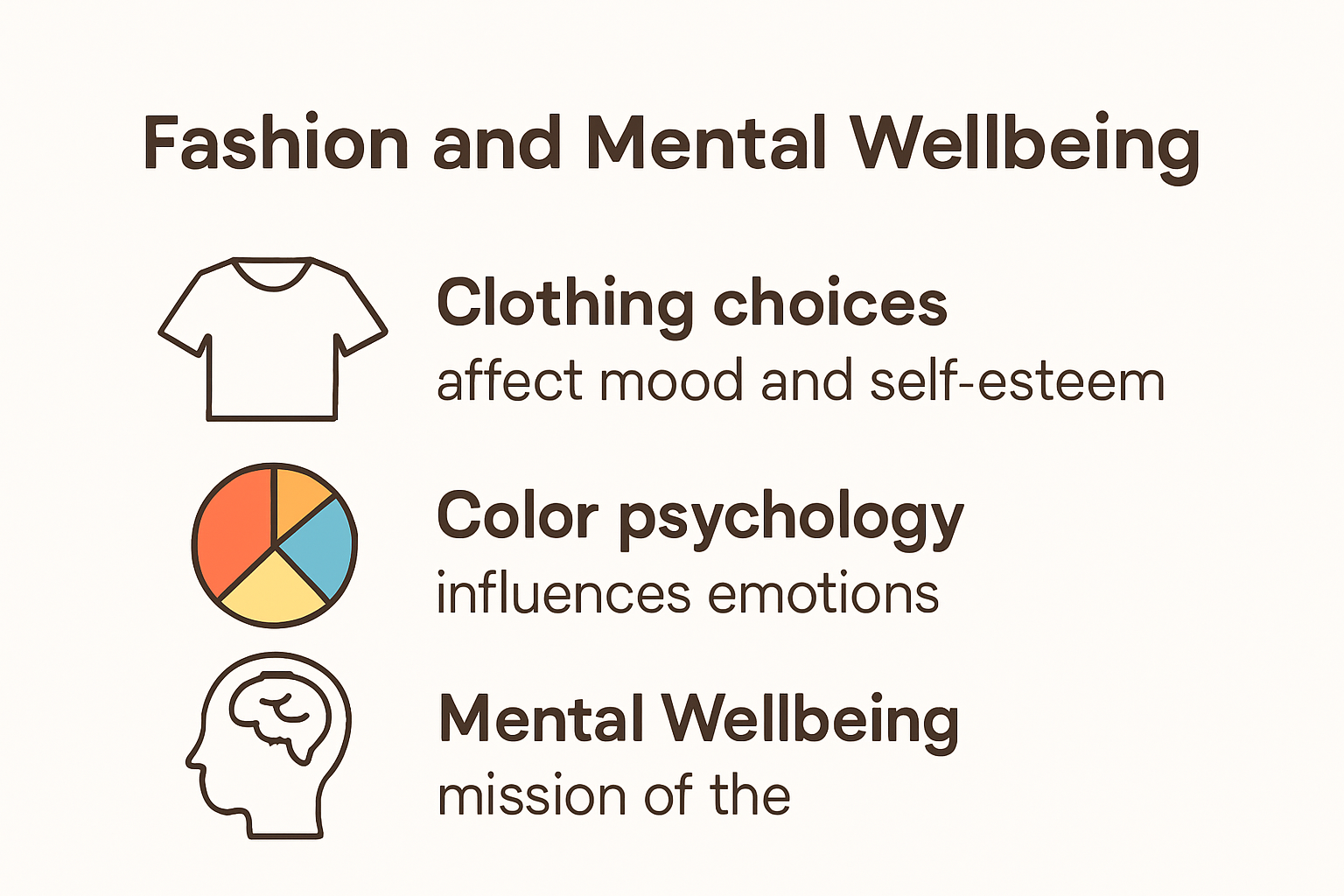 Infographic showing how wardrobe affects mental health