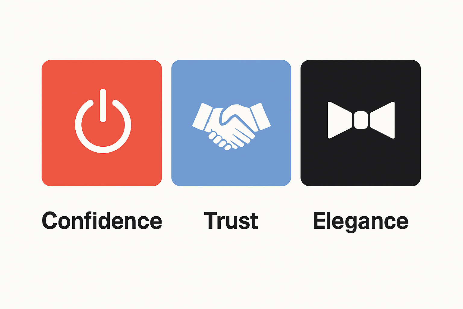 Infographic showing red, blue, black with emotion icons and keywords
