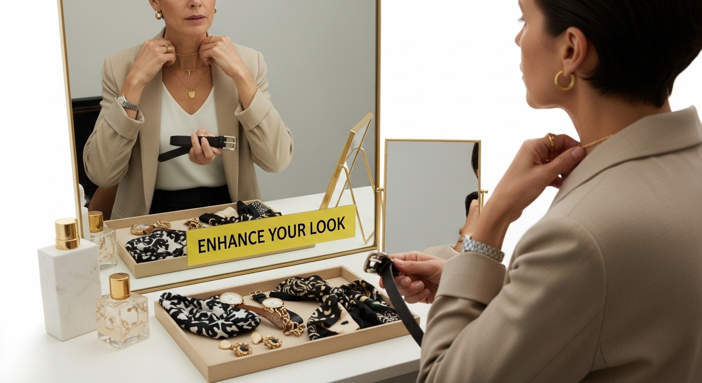 accessorizing outfits demonstration