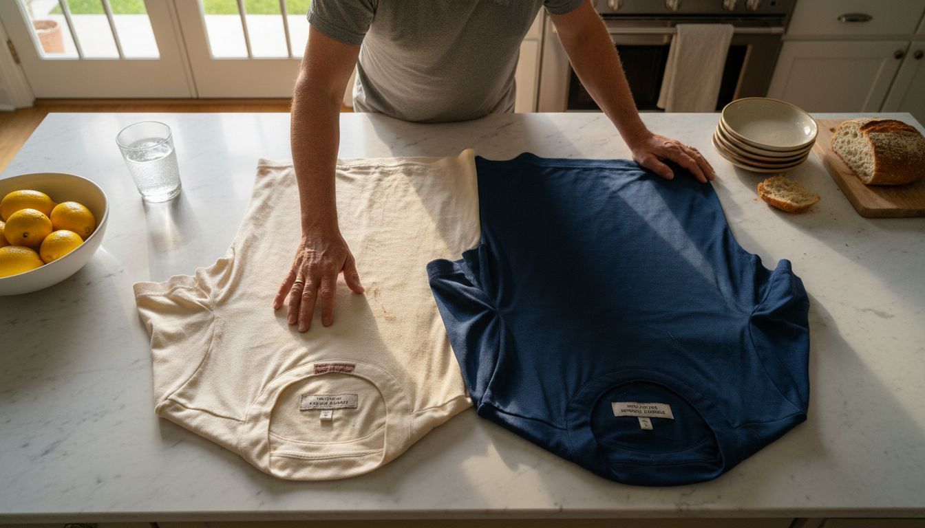 Comparing cotton and synthetic shirts