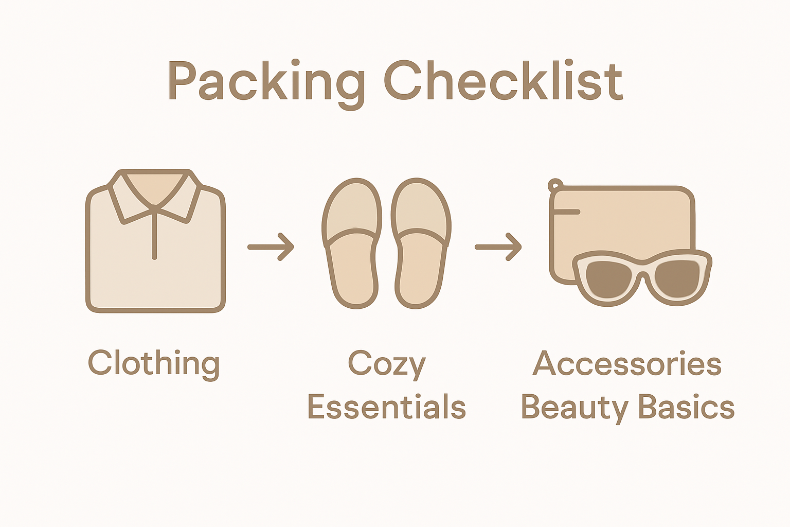 Travel packing essentials checklist infographic