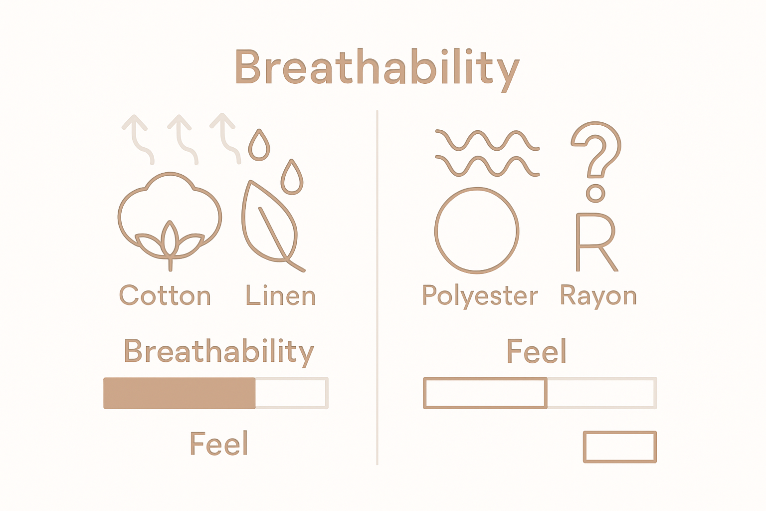 Natural vs synthetic fabric infographic comparison