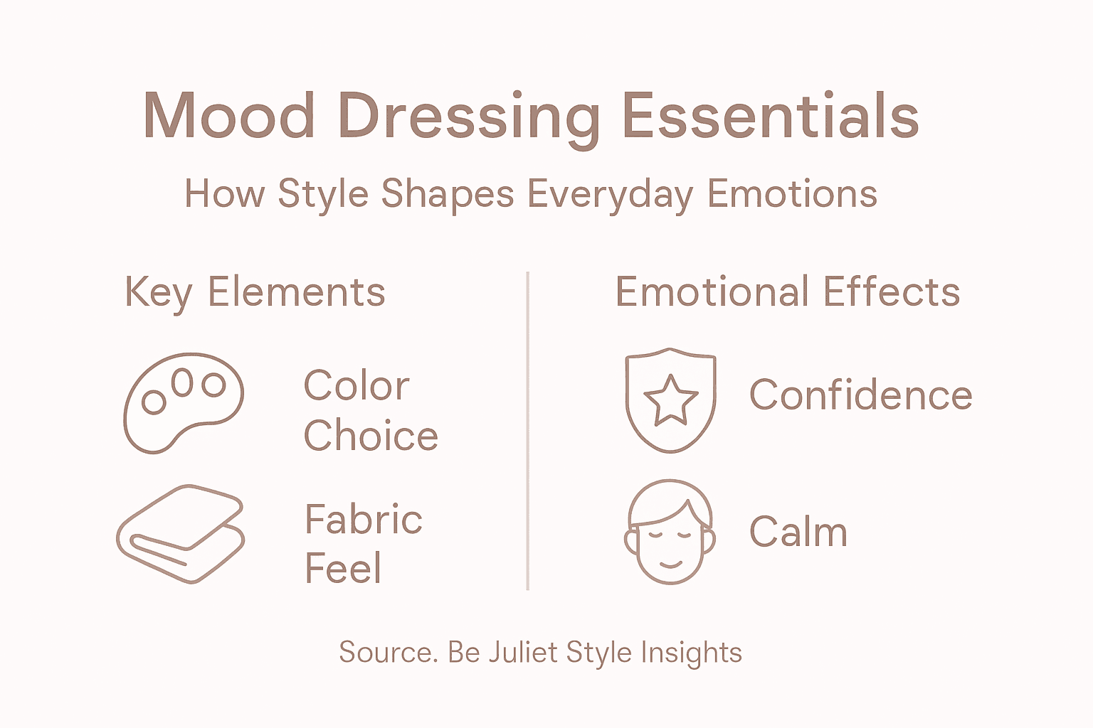Infographic about mood dressing essentials
