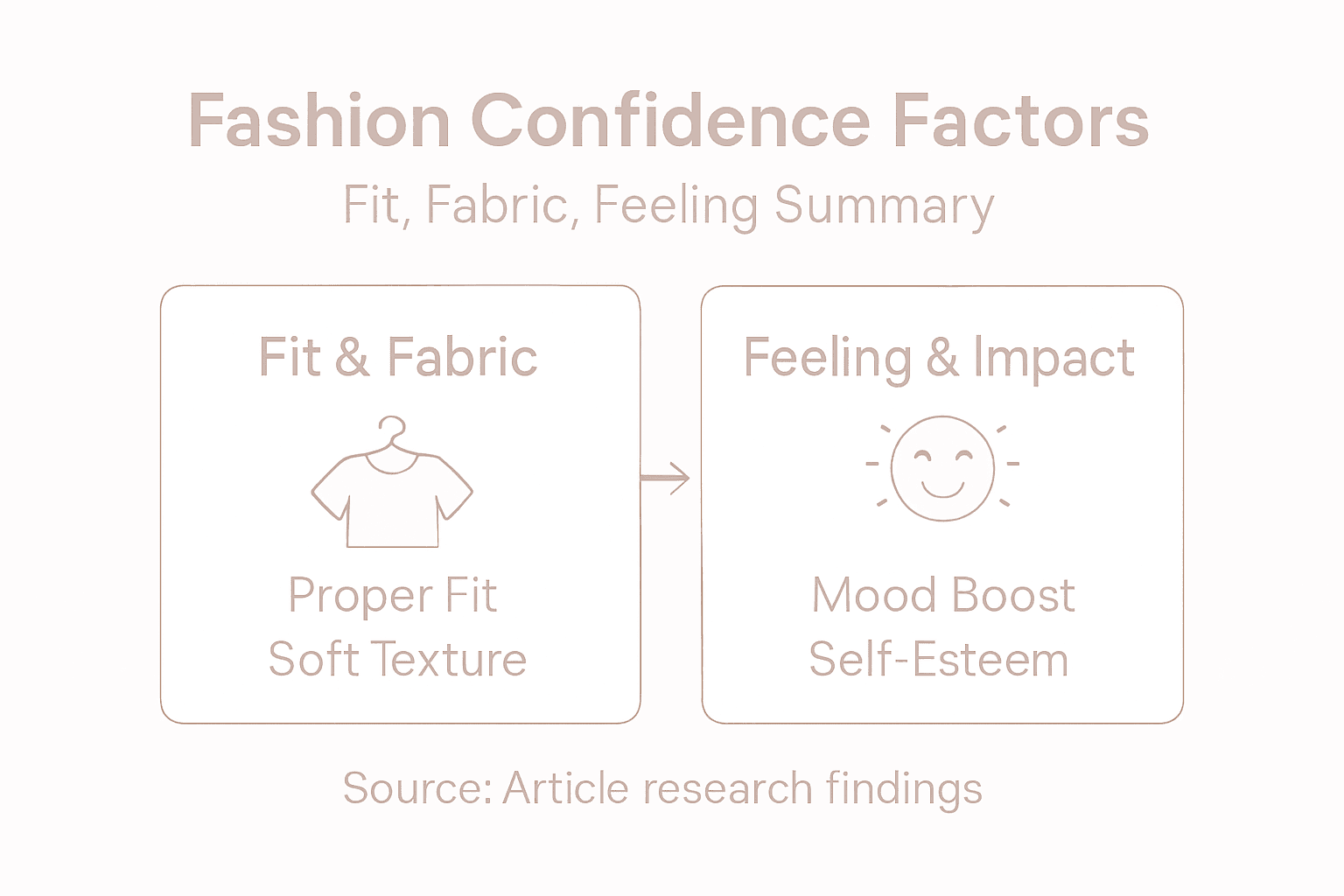 Infographic showing fashion confidence elements