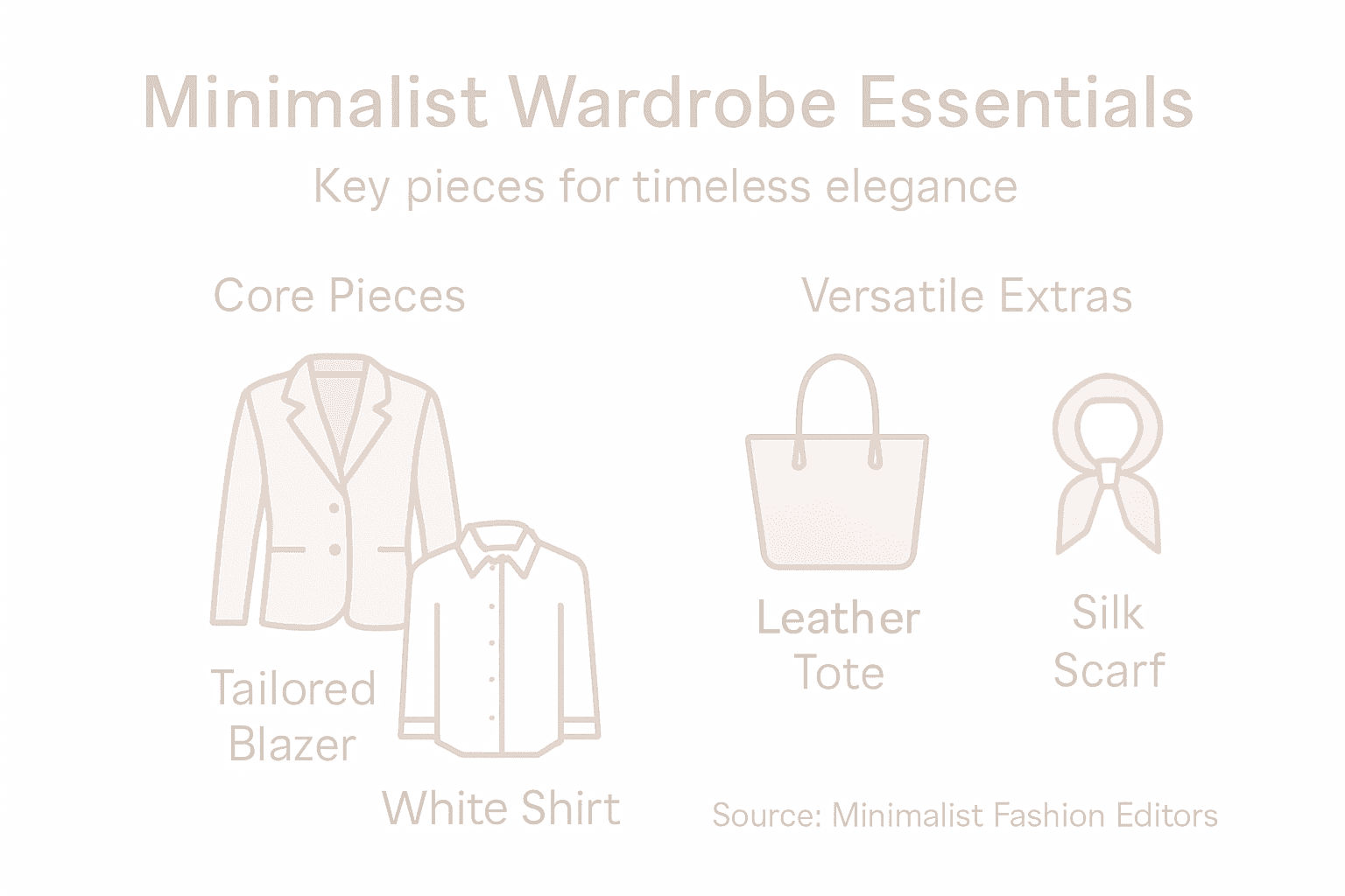 Infographic of minimalist wardrobe essentials