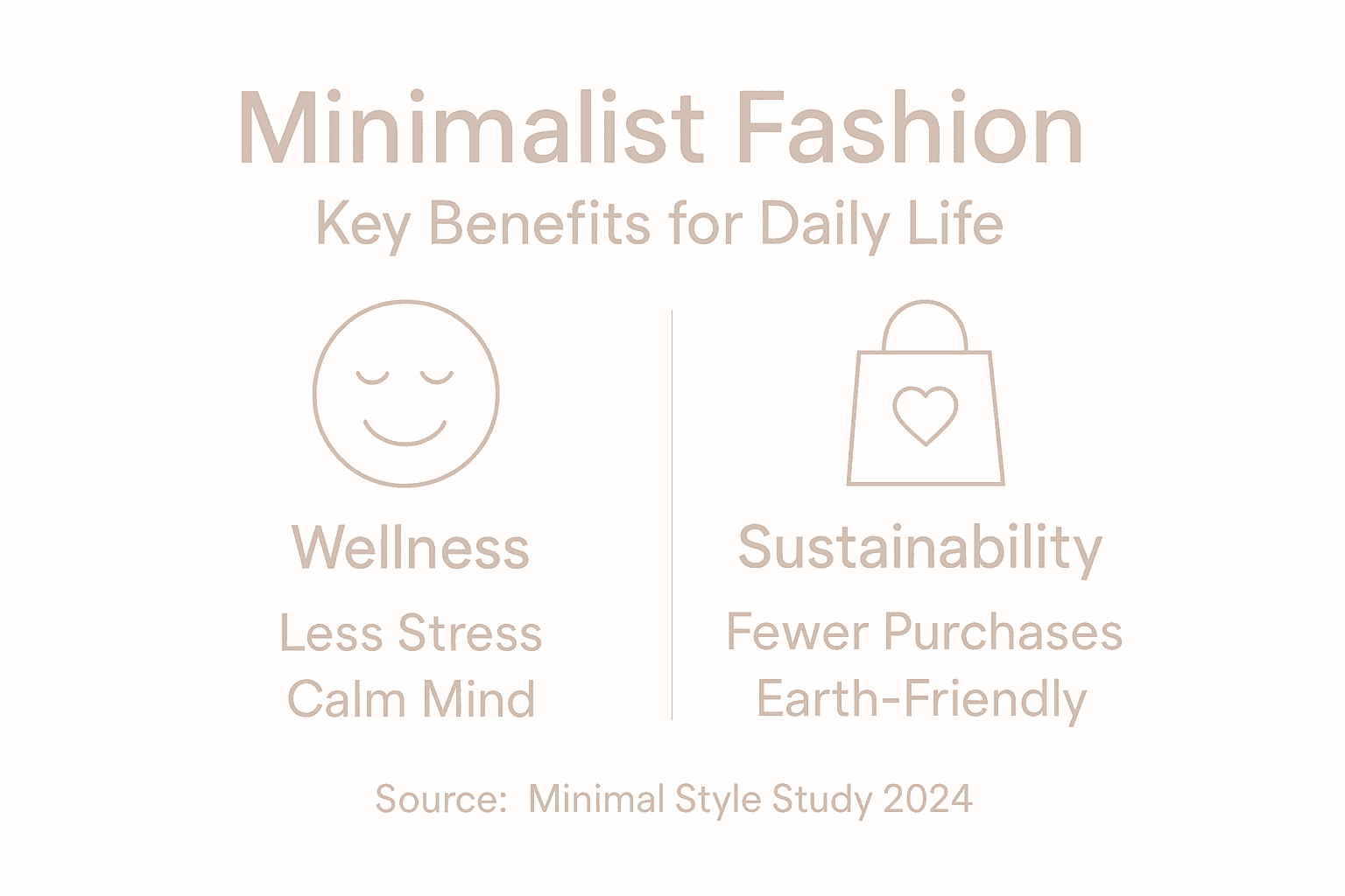 Infographic minimalist fashion key wellness benefits
