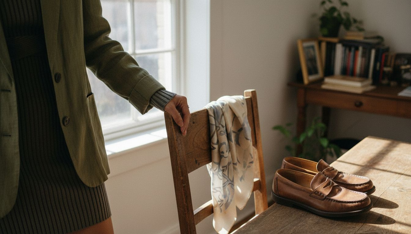 Details of textured effortless chic fabrics