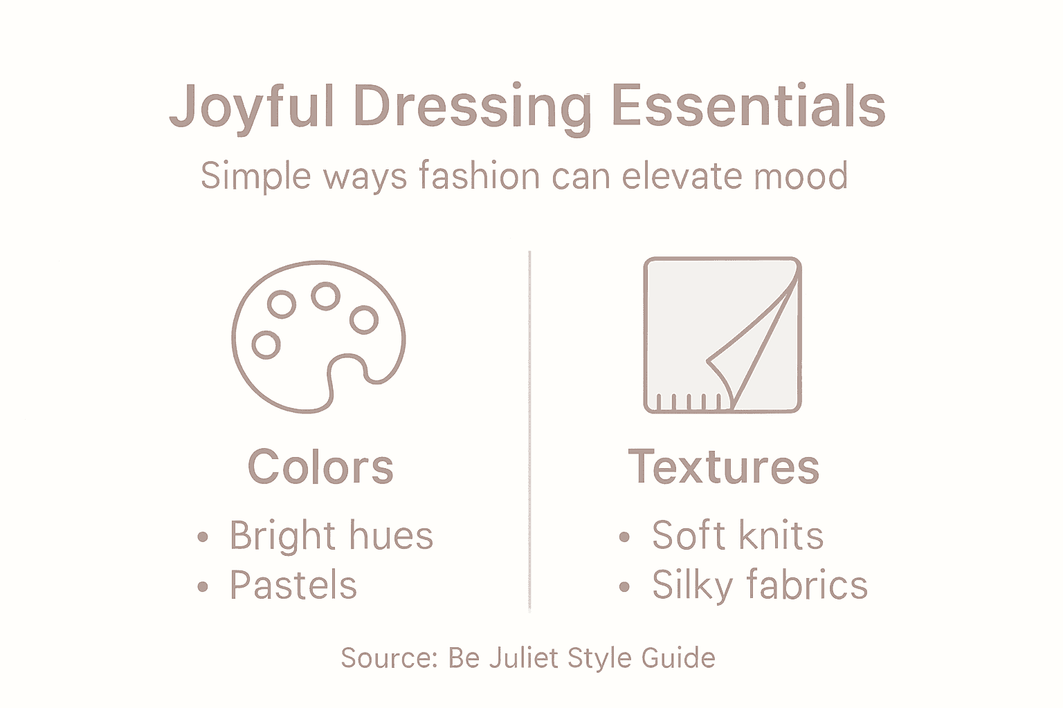 Infographic showing joyful fashion elements overview