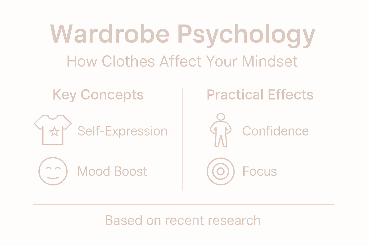 Infographic showing wardrobe psychology effects