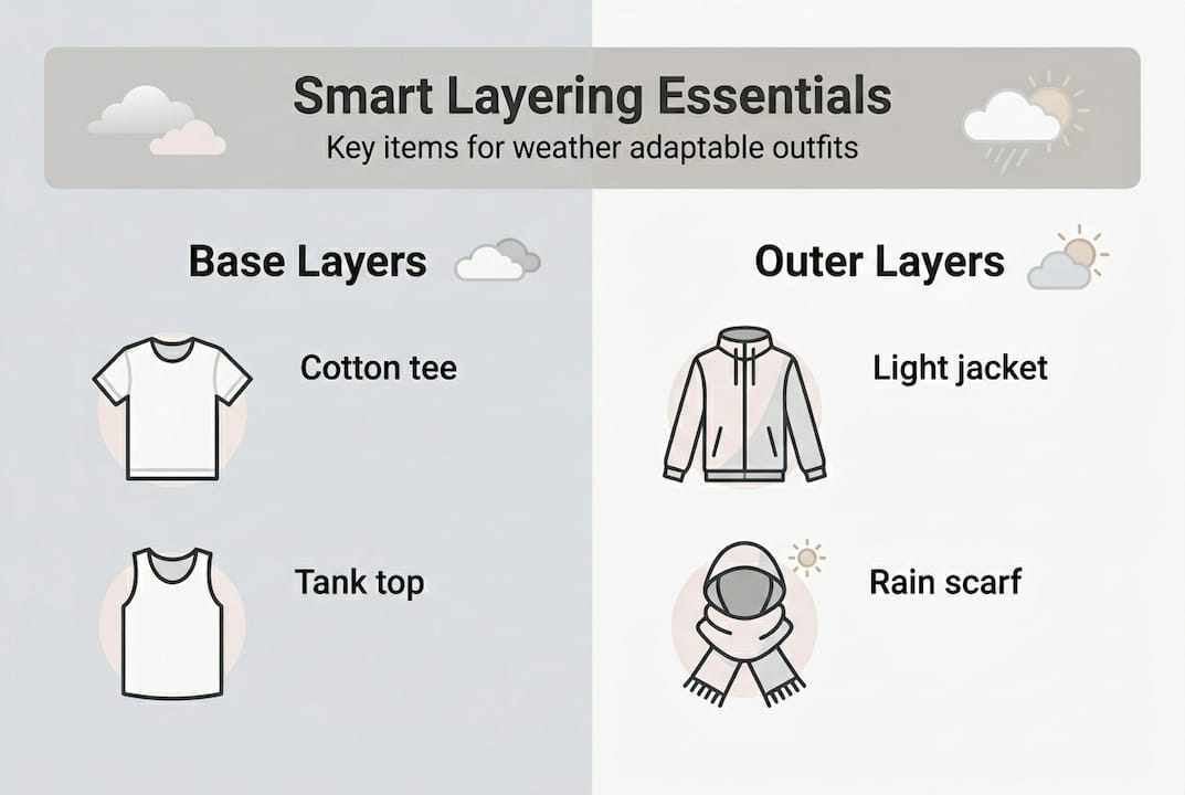 Infographic of smart layering wardrobe essentials