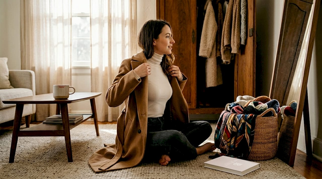 Trying layered outfits with statement outerwear