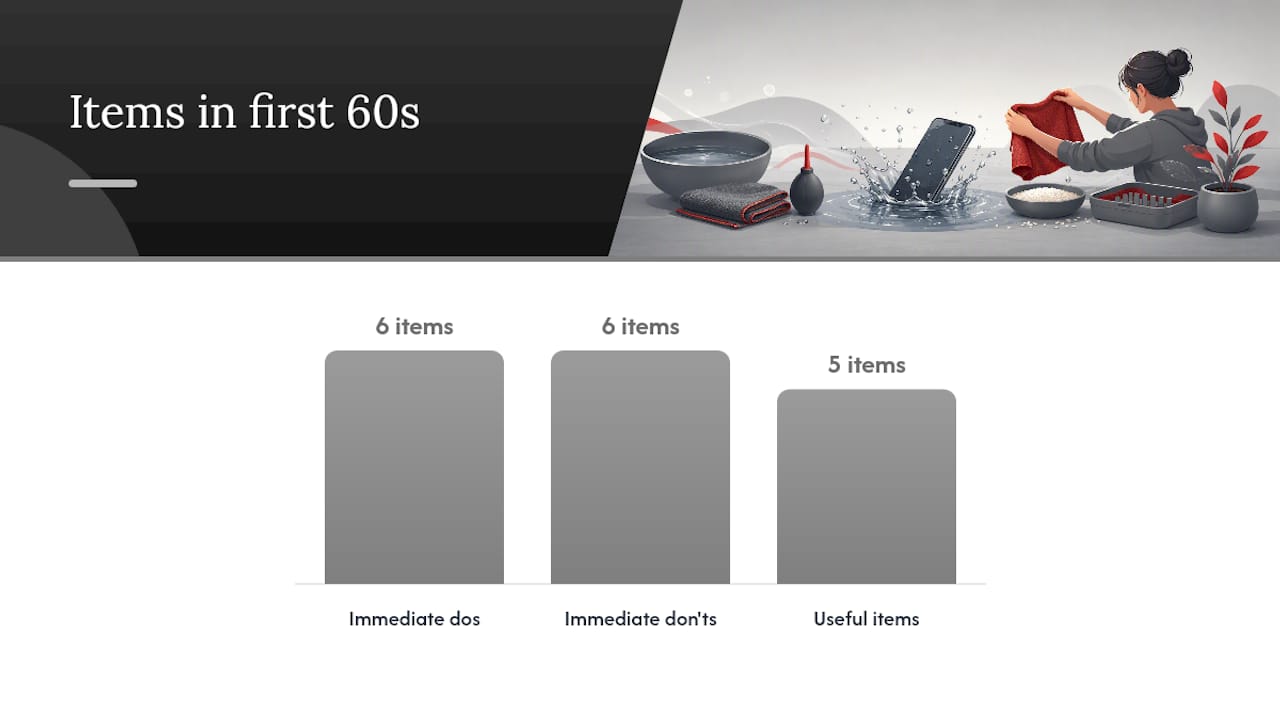 What should you do in the first 60 seconds? — overview diagram
