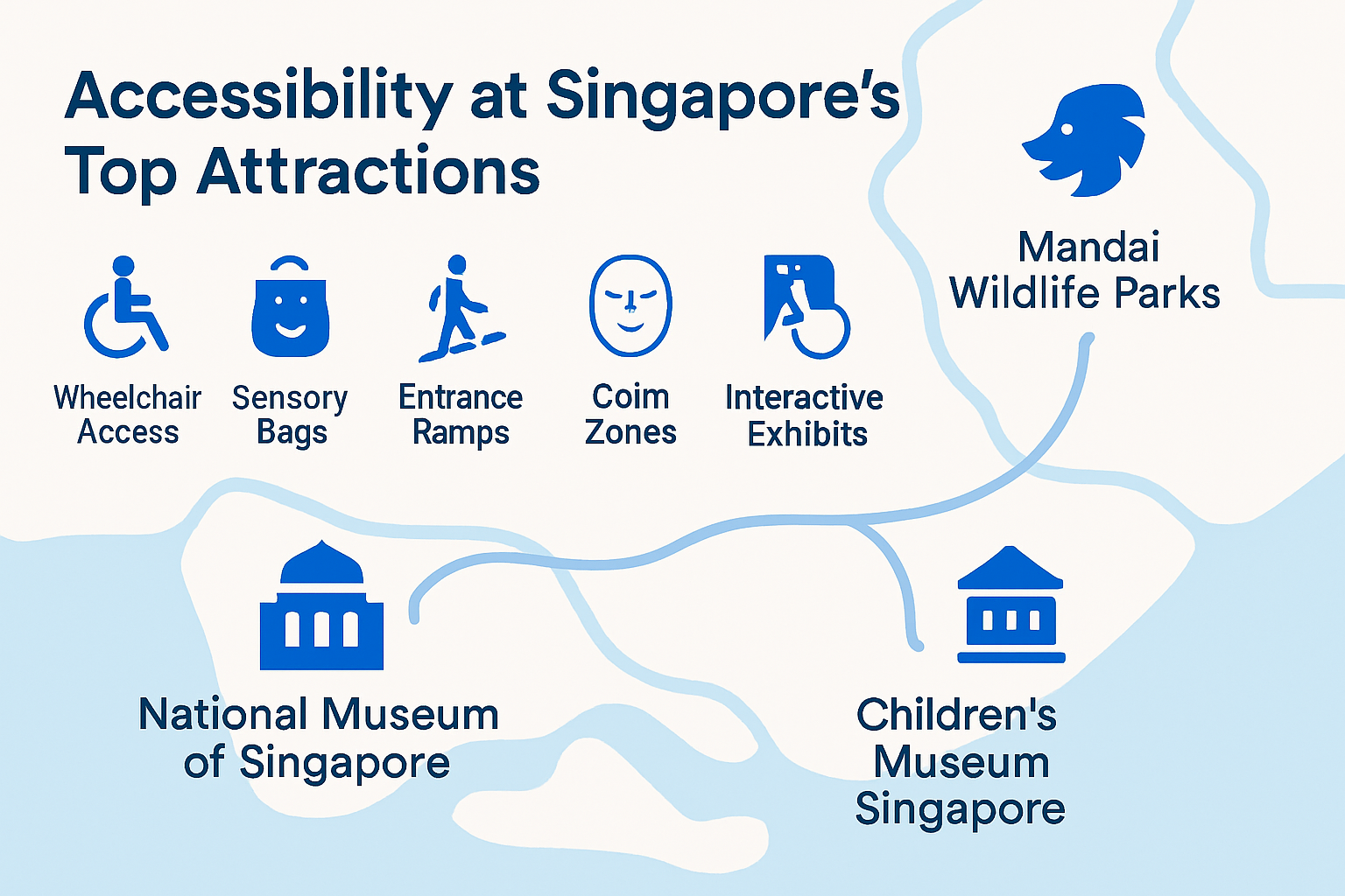 Singapore attractions accessibility features visual guide