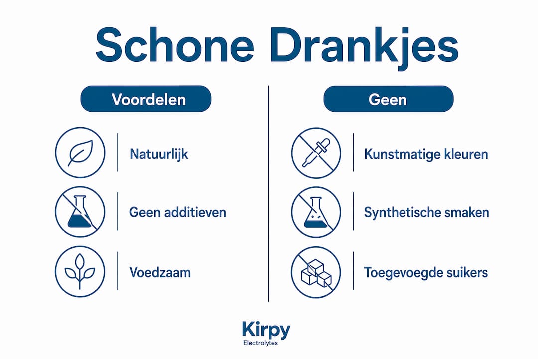 Infographic: de voordelen van pure drankjes zonder onnodige toevoegingen