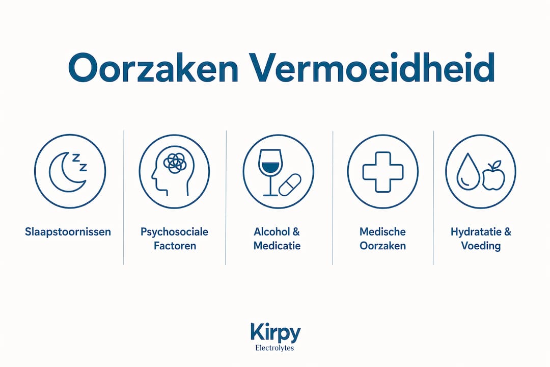 Infographic: de belangrijkste oorzaken van vermoeidheid op een rij