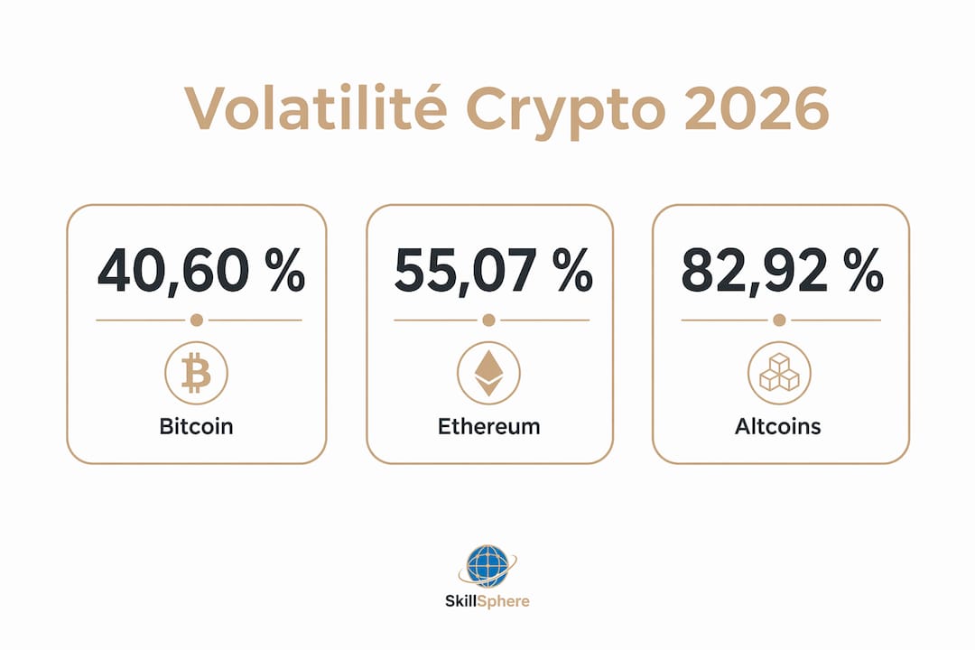 Panorama chiffré sur la volatilité des cryptomonnaies en 2026 : les données clés en infographie