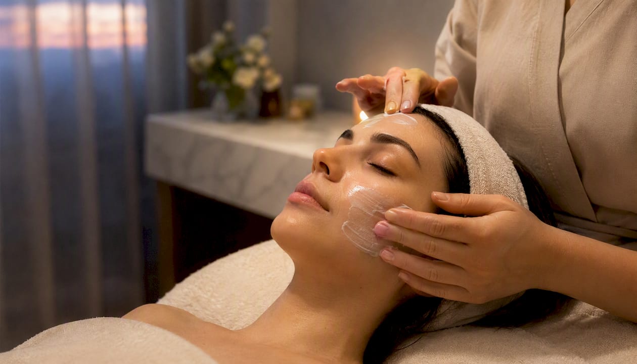 Hands applying skincare cream representing azelaic acid