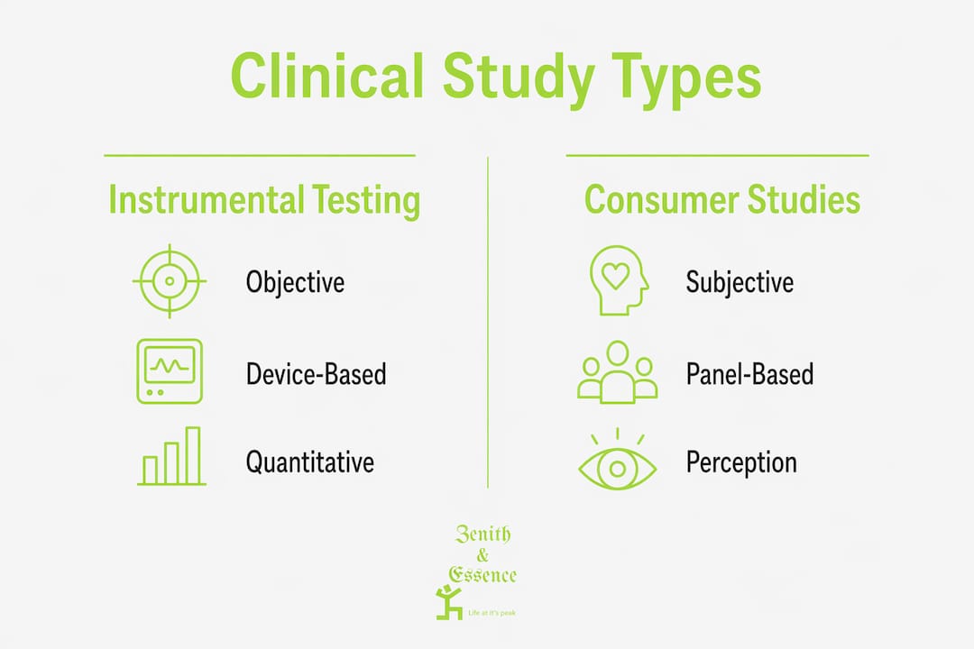 Infographic comparing clinical study types