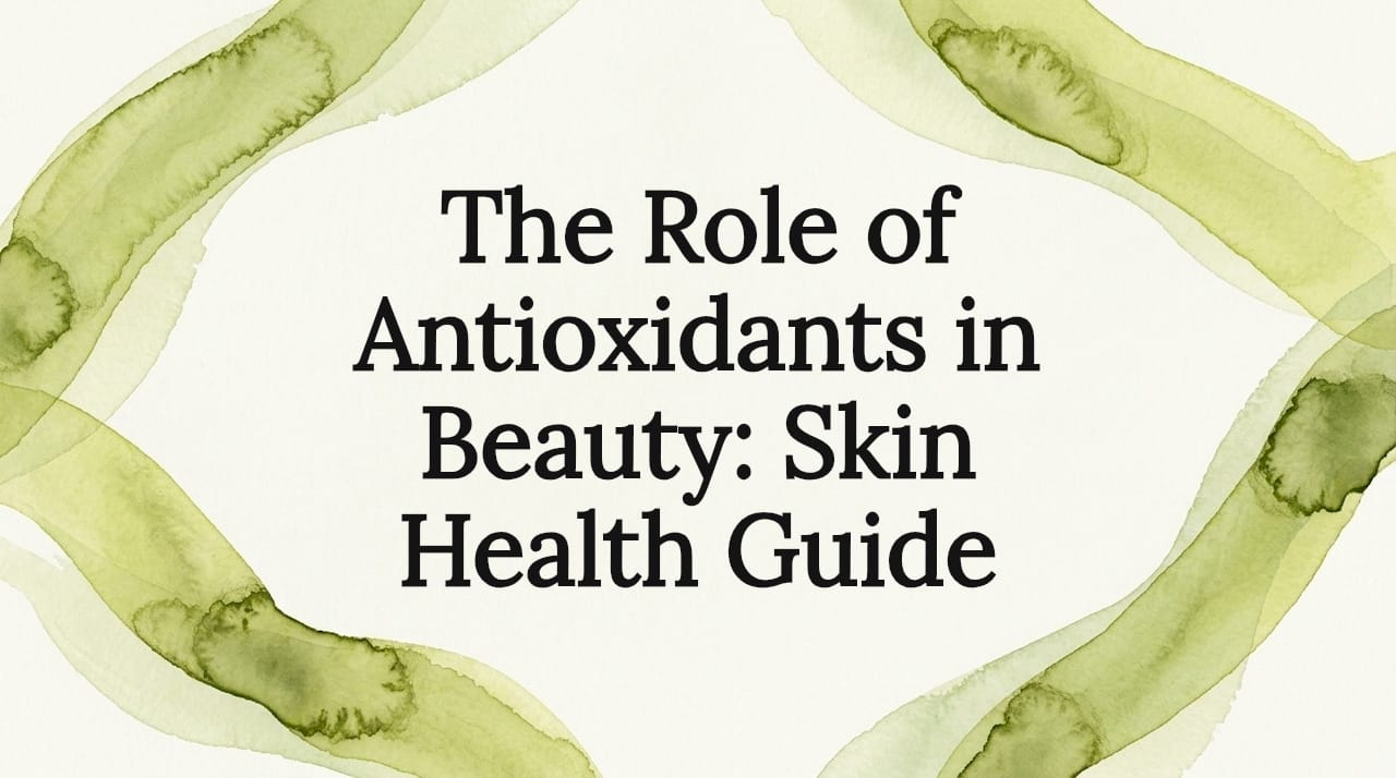 Decorative antioxidant-themed title card illustration