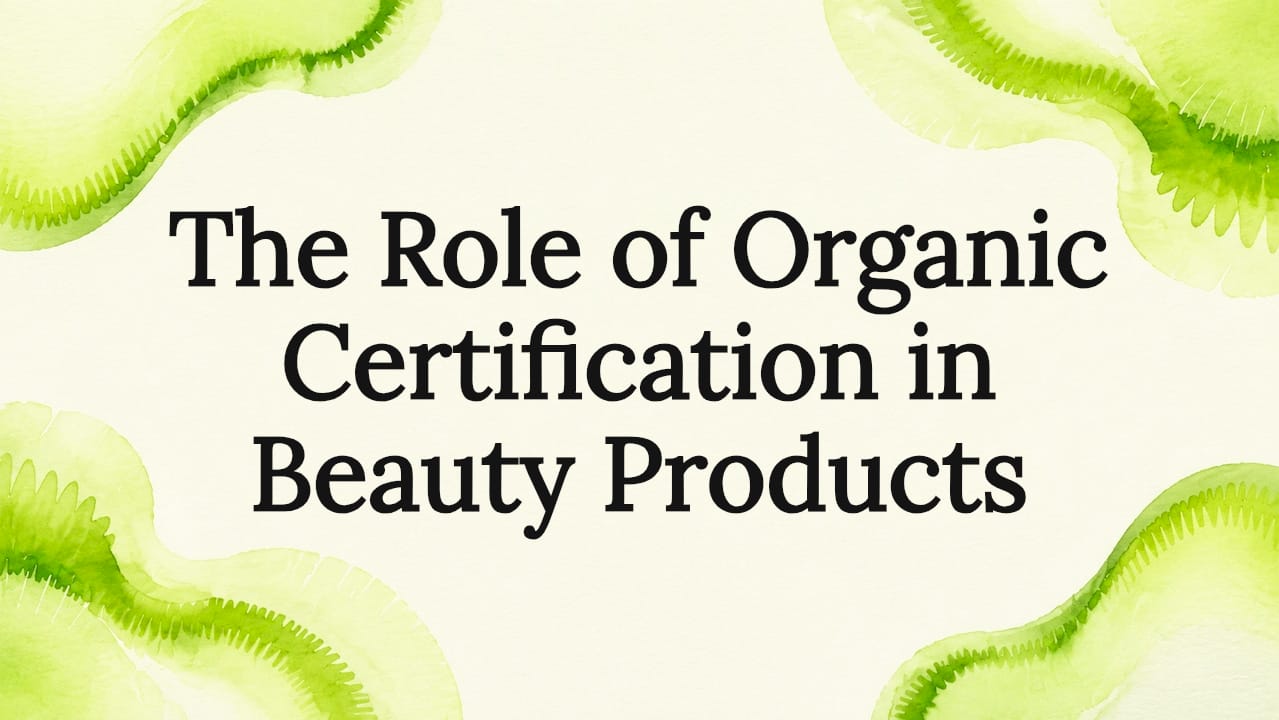Decorative title card for organic certification article