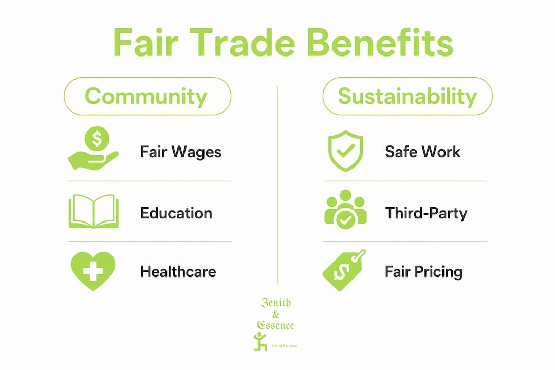 Infographic comparing community and sustainability benefits
