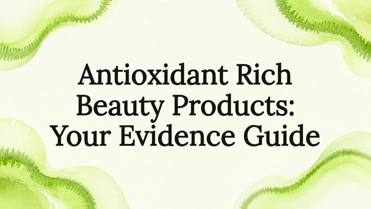 Decorative antioxidant product title card illustration