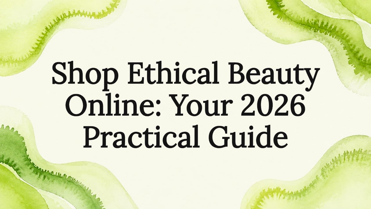 Decorative ethical beauty title card illustration