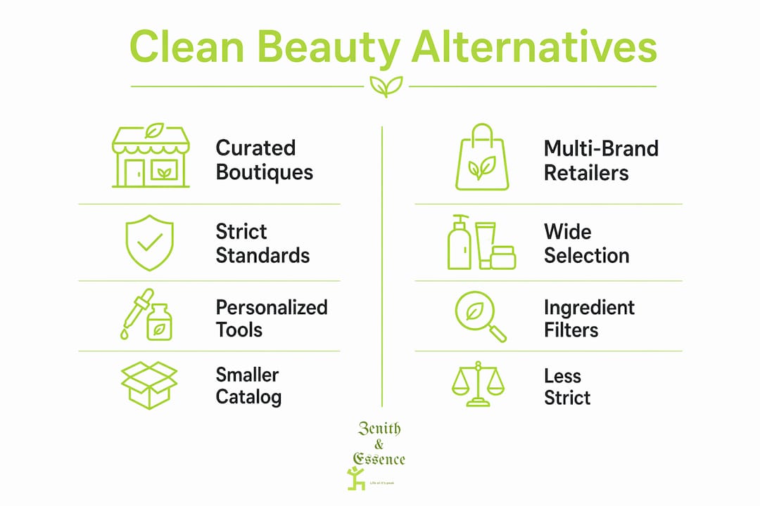 Infographic comparing curated boutiques and multi-brand retailers