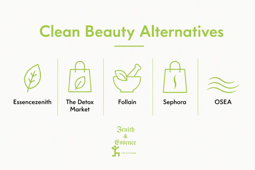 Infographic comparing clean beauty alternatives