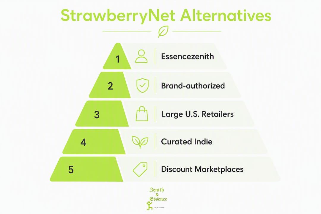 Infographic showing ranked StrawberryNet alternatives