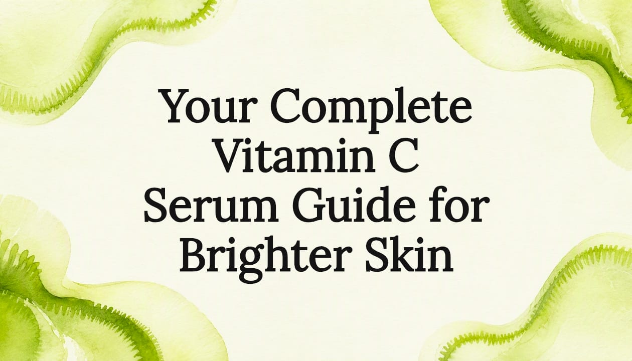 Decorative title card illustration for vitamin C serum guide