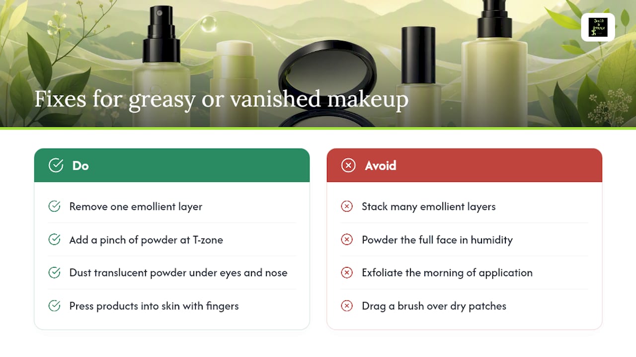 Why Does My No-Makeup Makeup Look Greasy or Disappear? — overview diagram