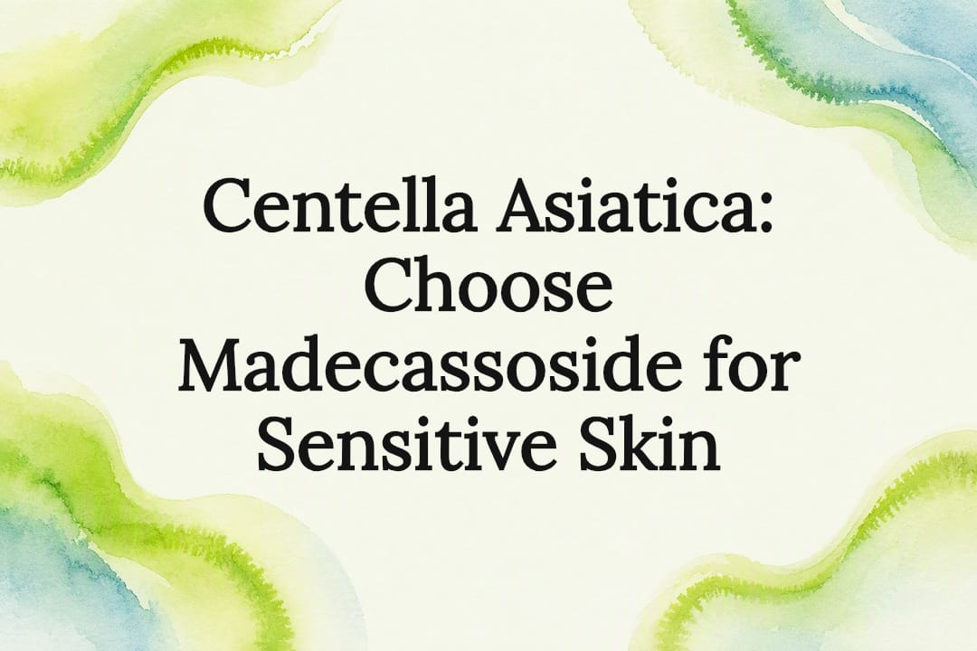 Watercolor title card for centella skincare