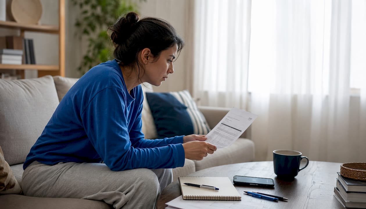 Person reviewing pest control hidden cost invoice