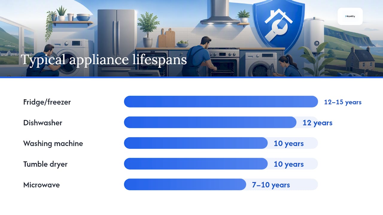 Infographic of typical appliance lifespans