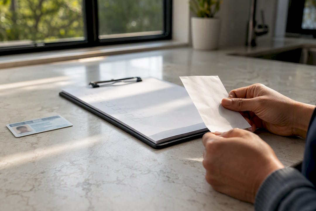 Checklist and ID items for vetting cleaner