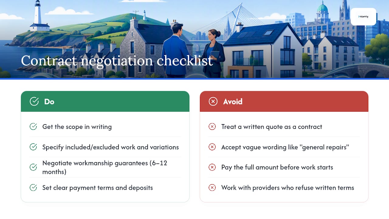 Evaluating and negotiating contracts with maintenance providers — overview diagram