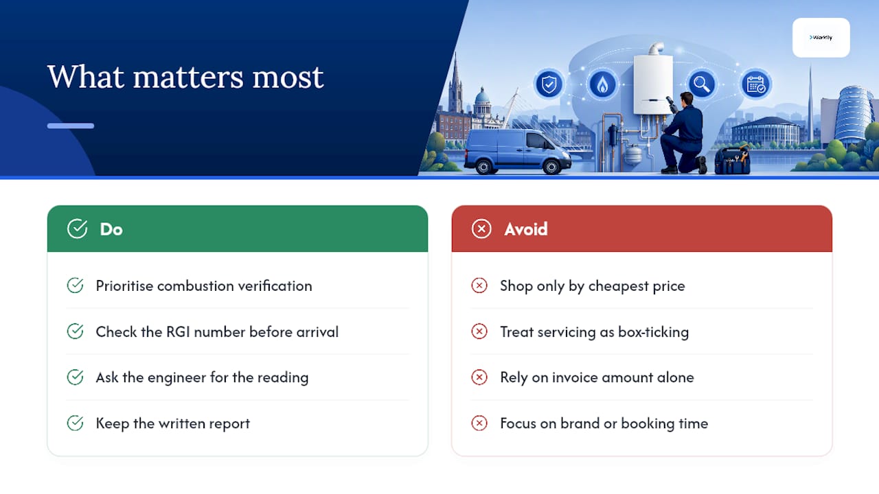 What actually matters most in a boiler service — overview diagram