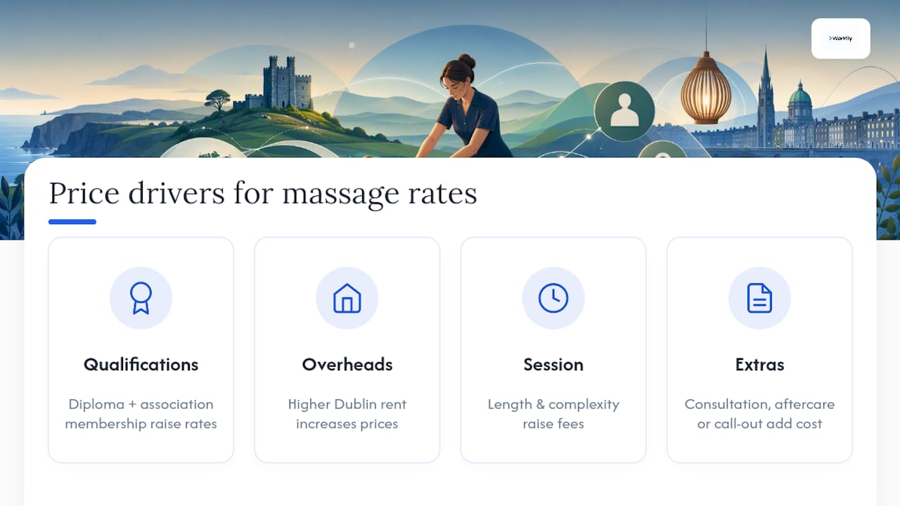 Factors influencing Irish massage therapy rates