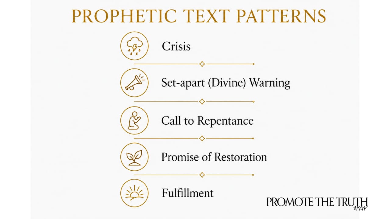 Infographic illustrating core prophetic literature patterns