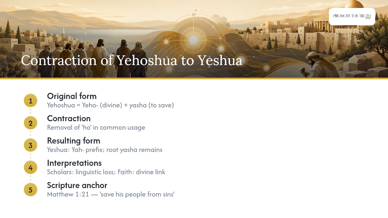 Diagram of Hebrew name contraction and theological elements