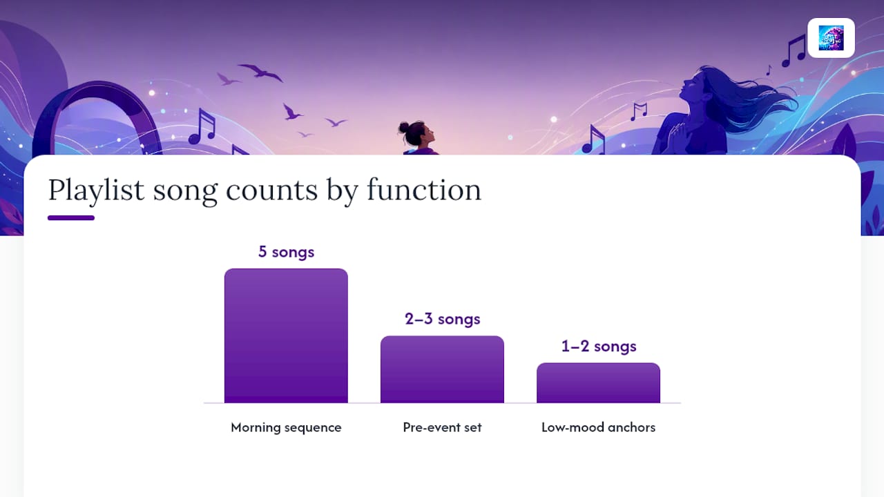 Playlist structure for daily confidence routines