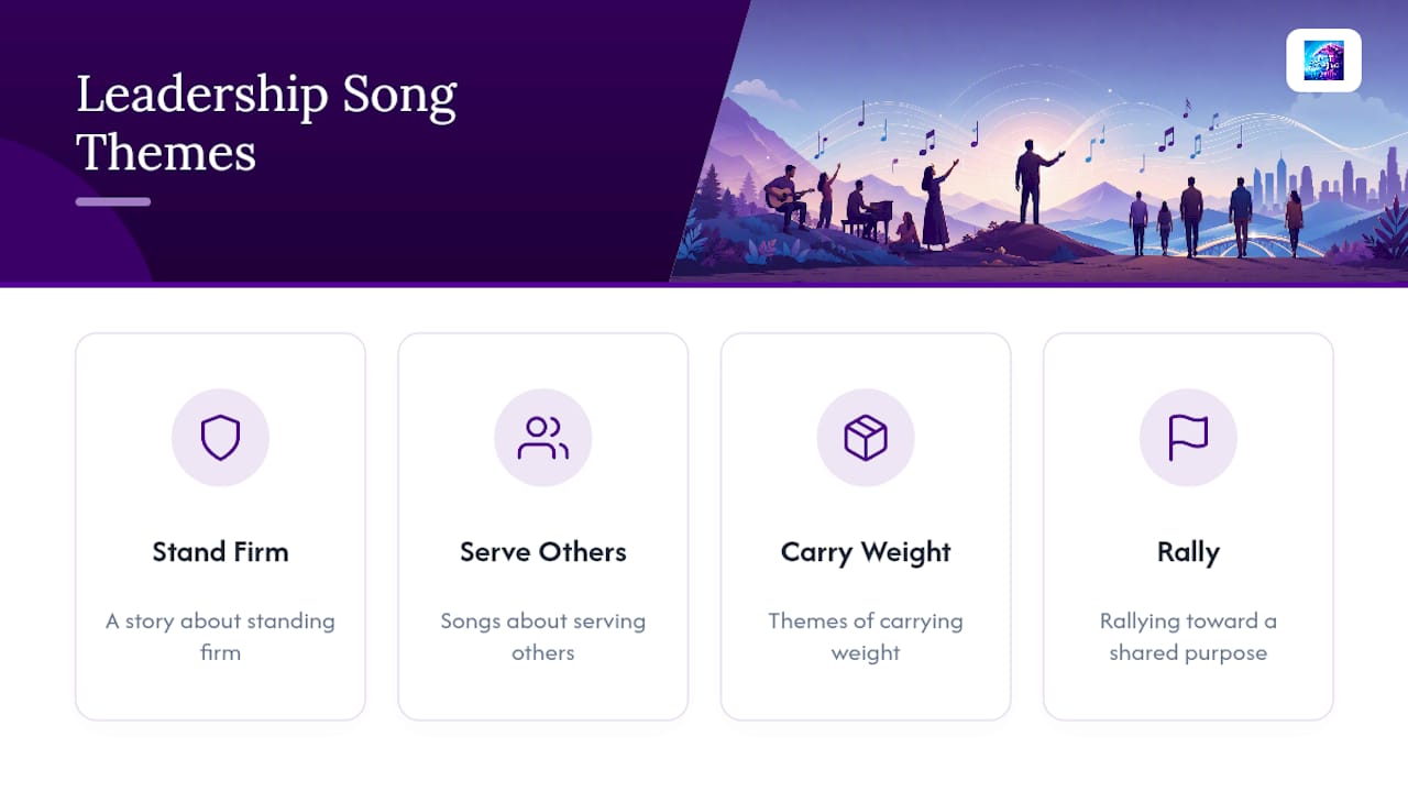 Four themes found in leadership songs