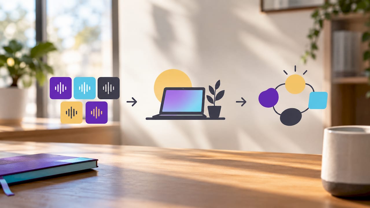 Playlist cue leading to creative focus