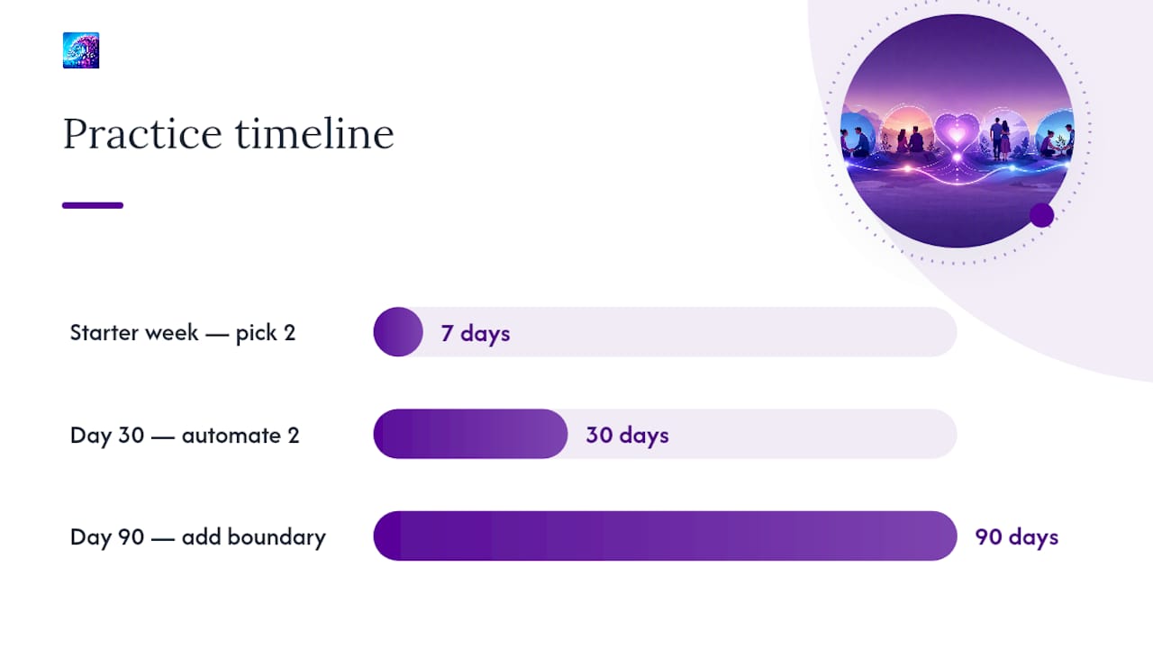 Timeline for building relationship habits