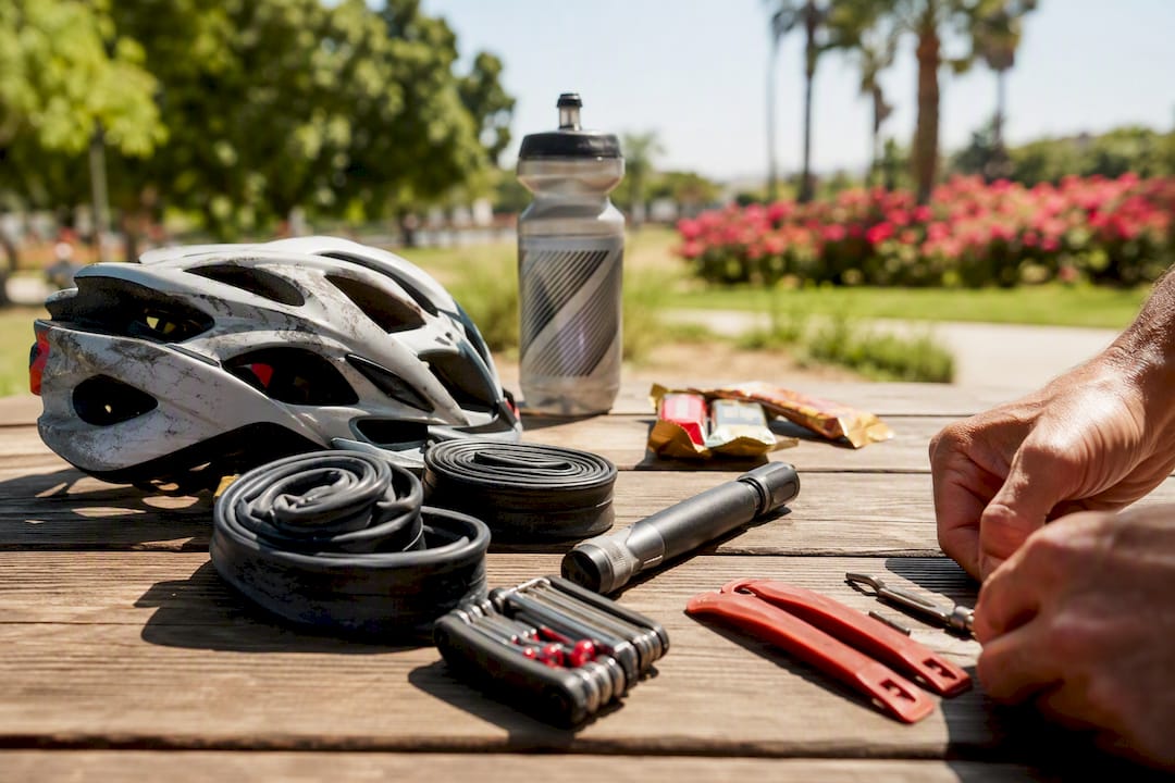 Bike tools and supplies for club ride