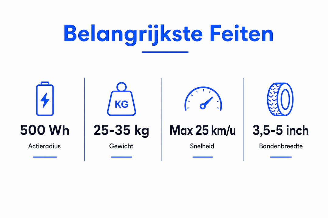 Overzichtelijke infographic met de belangrijkste cijfers over fatbike e-bikes